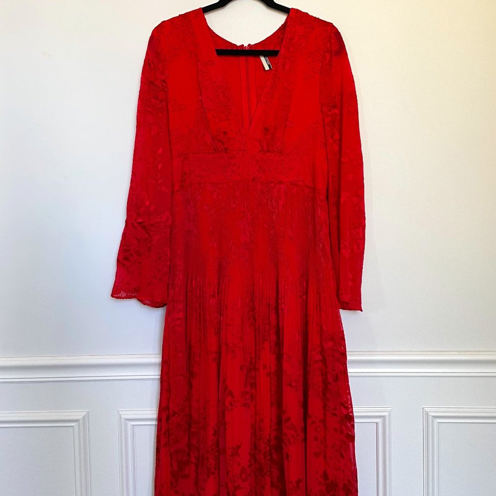 Topshop Velvet Burnout Dress Size 10